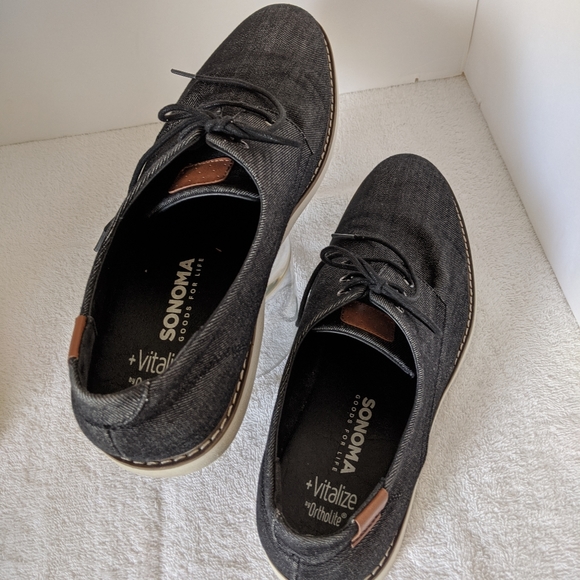 Men’s Sonoma Sawyer Oxfords Black Denim Si… - Picture 6 of 8